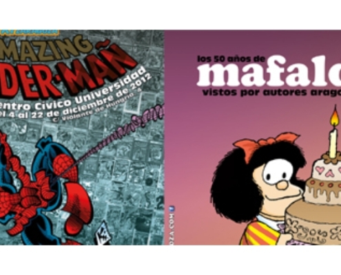 Mafalda y Spiderman en el Centro Comercial Gran Casa