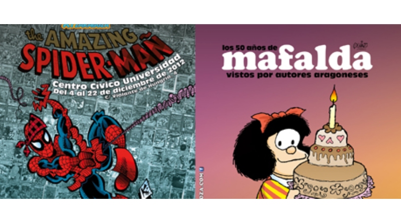 Mafalda y Spiderman en el Centro Comercial Gran Casa