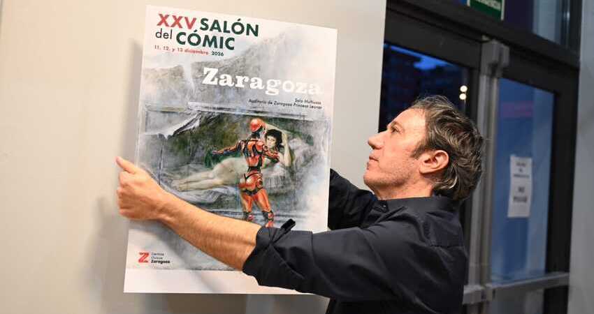 WhatsApp Image 2026-10-01 at 17.20.05 (1) Rómulo Royo y el cartel del Salón del Cómic de Zaragoza.